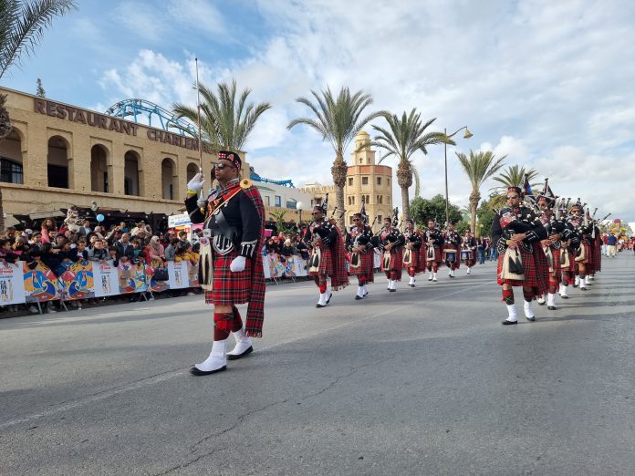 Kingsbury's Sri Muktjivan Swamibapa Pipe Band participated in an international carnival in Tunisia