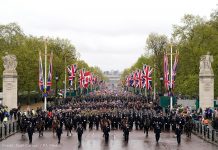 More than 11,500 police officers were mobilized for the coronation